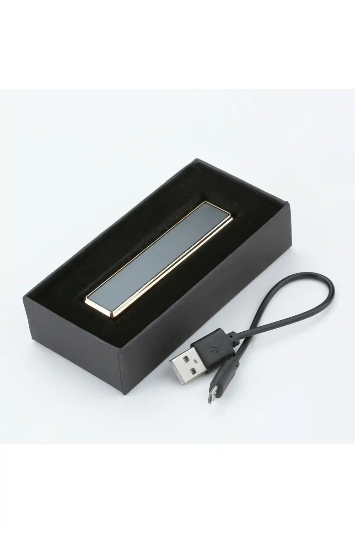 Modern ve Şık USB Şarjlı Elektronik Çakmak Metal Tasarım