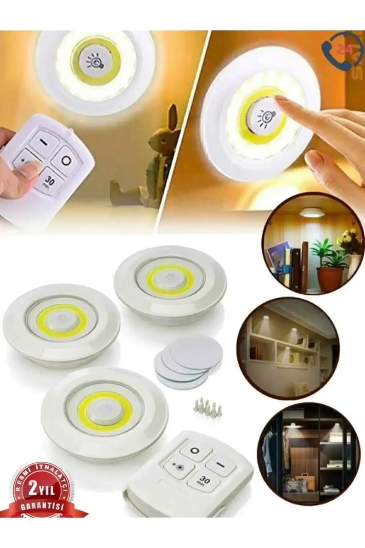 Nanopro Uzaktan Kumandalı 3'lü Spot LED Lambalar Modern ve Enerji Verimli Aydınlatma Seçeneği