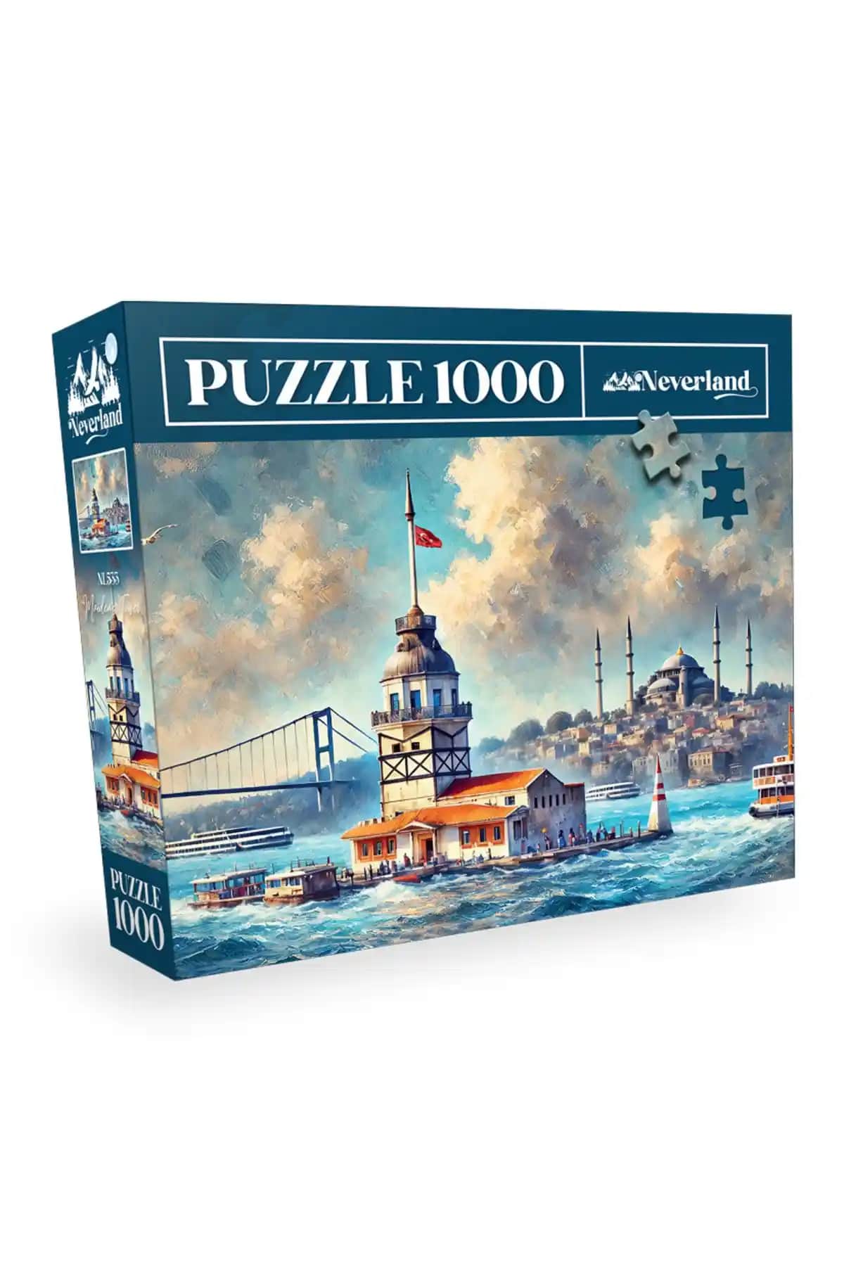 Neverland 1000 Parça Puzzle Koleksiyonu Kız Kulesi ve Yılzlı Gece Temalarıyla