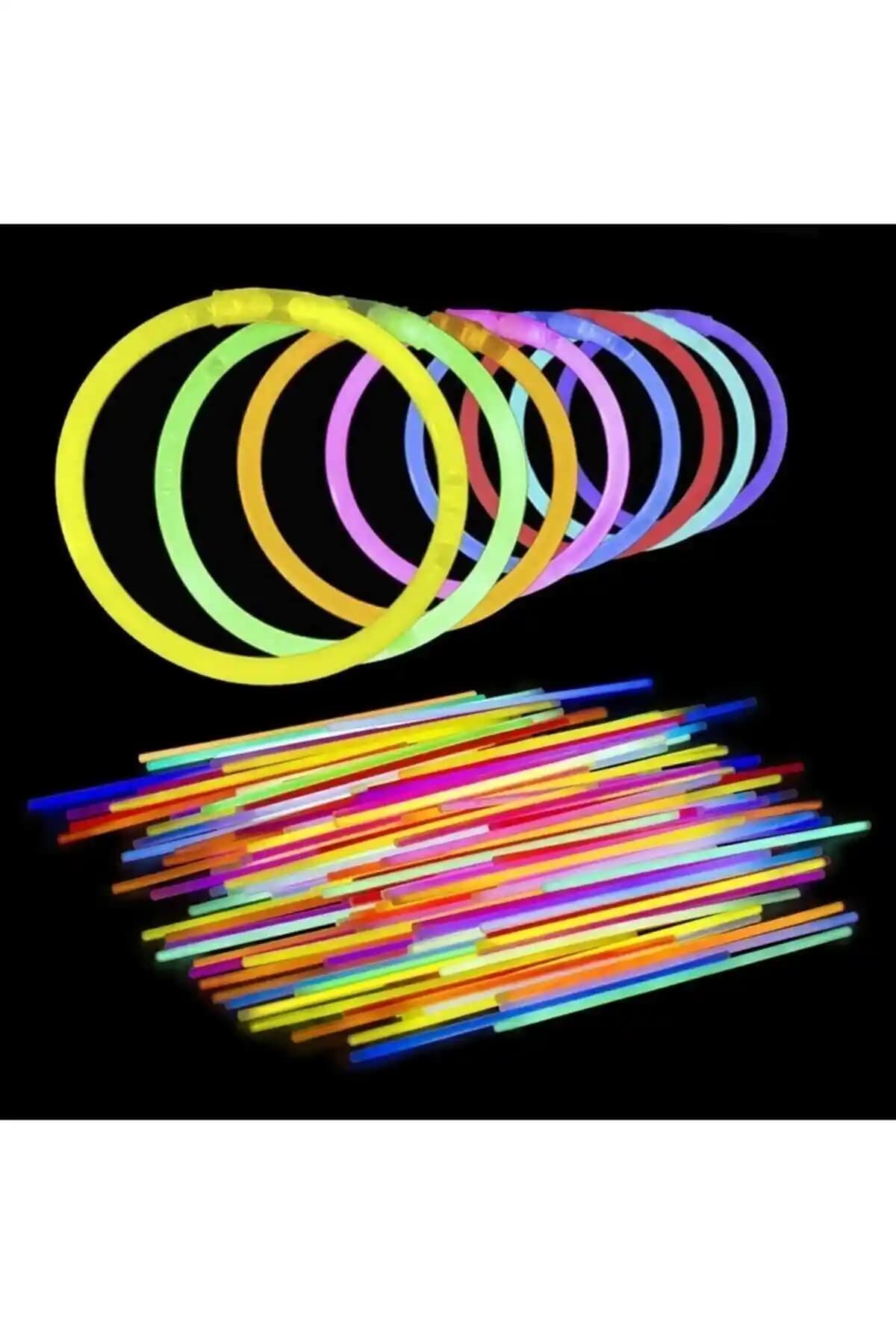 Niyet Işıklı Fosforlu Çubuklar 50 Adet Kırılan Parti Aydınlatma Çözümü