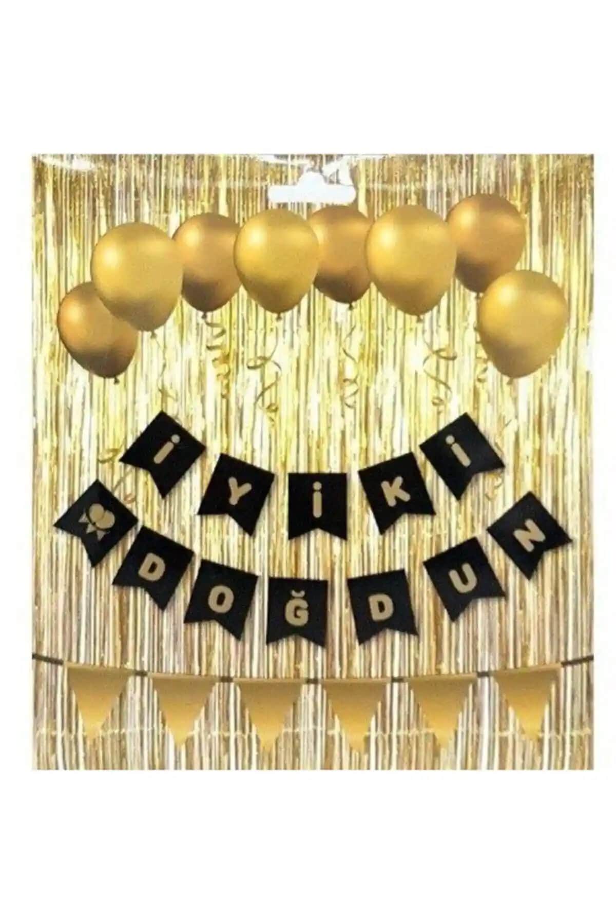 Parti Dolabı Ilayda Bındallı Siyah Gold Dekoratif Ürün Doğum Günleri İçin Şık ve Anlamlı Süsleme Alternatifi