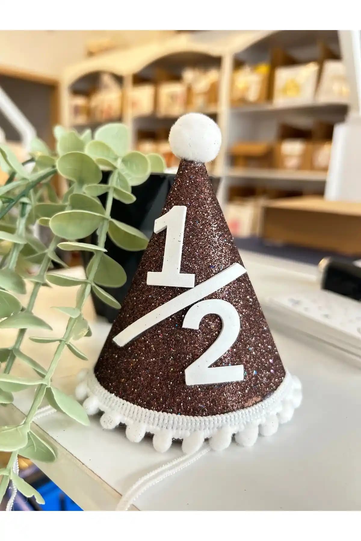 Partifabrik Kahverengi Çocuk Mini Şapka Yarım Yaş ve 1/2 Çocuklar İçin Tasarım