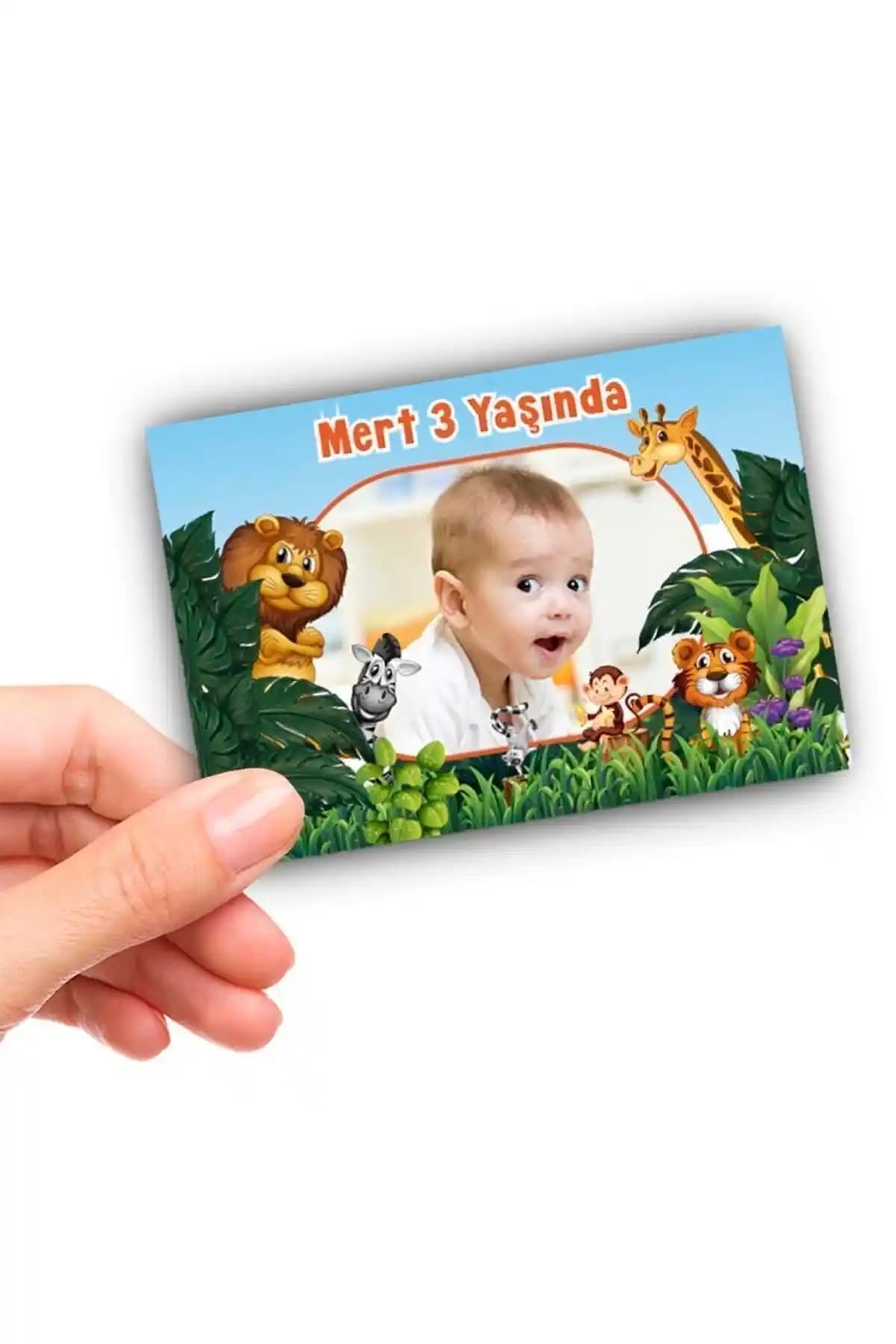 Partimira Safari Temalı Doğum Günü Magnetleri Renkli ve Eğlenceli Dekorasyon Seçenekleri