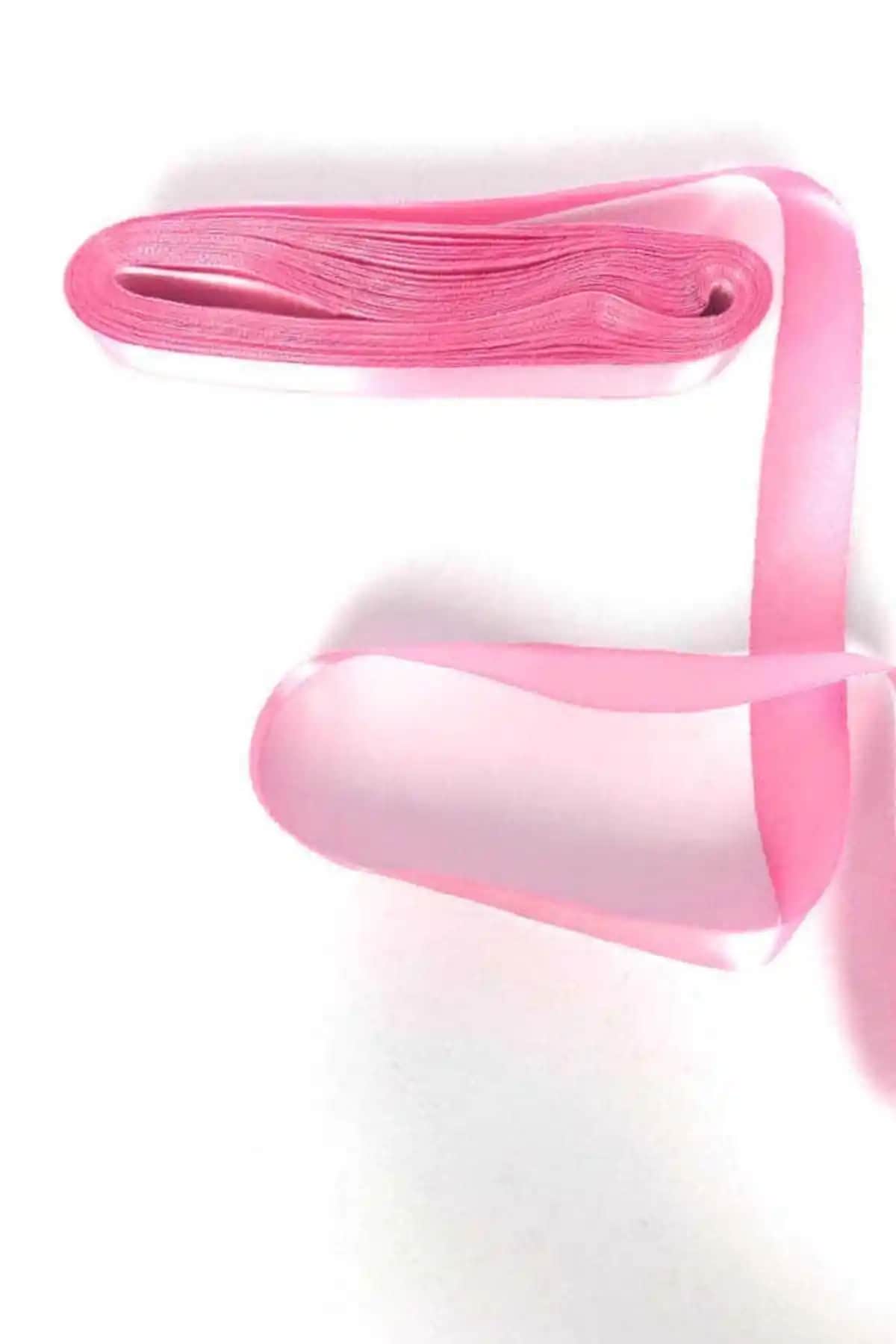 Pembe Saten Kurdela 3cm 10m Şık ve Kullanışlı Dekoratif Aksesuar