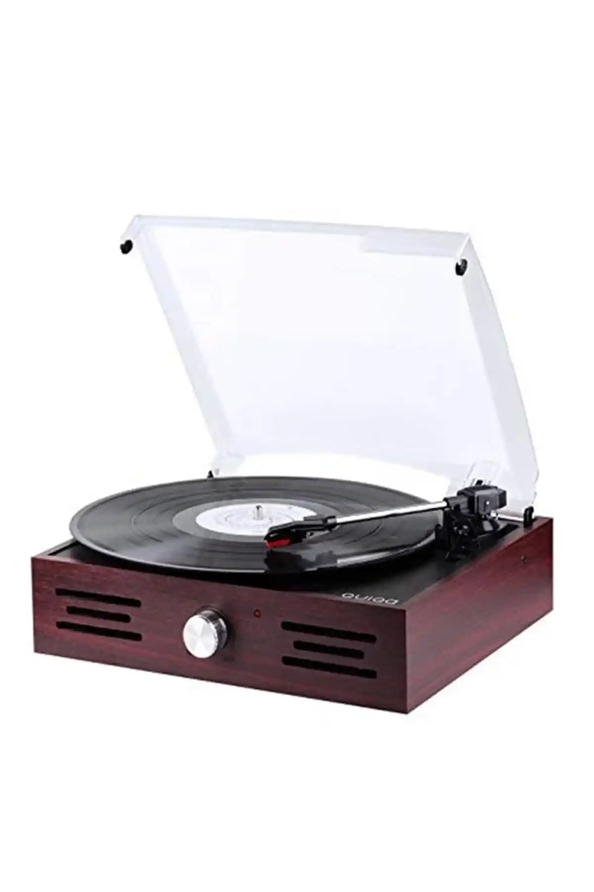 QUIQA T105 Ahşap Retro Pikap Modern Tasarım ve Yüksek Ses Kalitesiyle Öne Çıkıyor