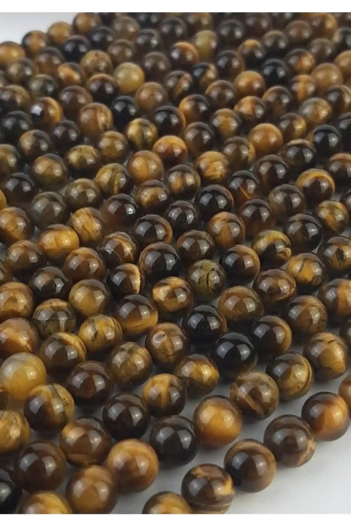 RLX Bujiteri Doğal Kaplan Gözü Taşı 8mm Takı ve Aksesuar Malzemesi