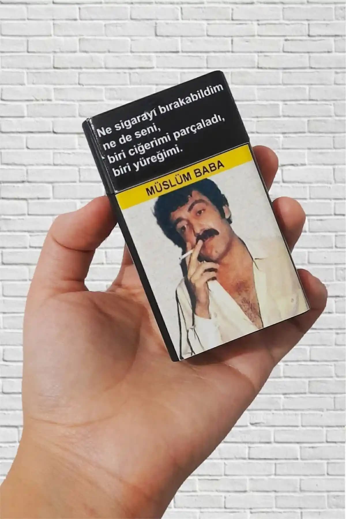SARANG Müslüm Gürses Ne Sigarayı Bırakabildim Standart Sigara Kutusu Kullanışlı ve Dayanıklı Tasarım