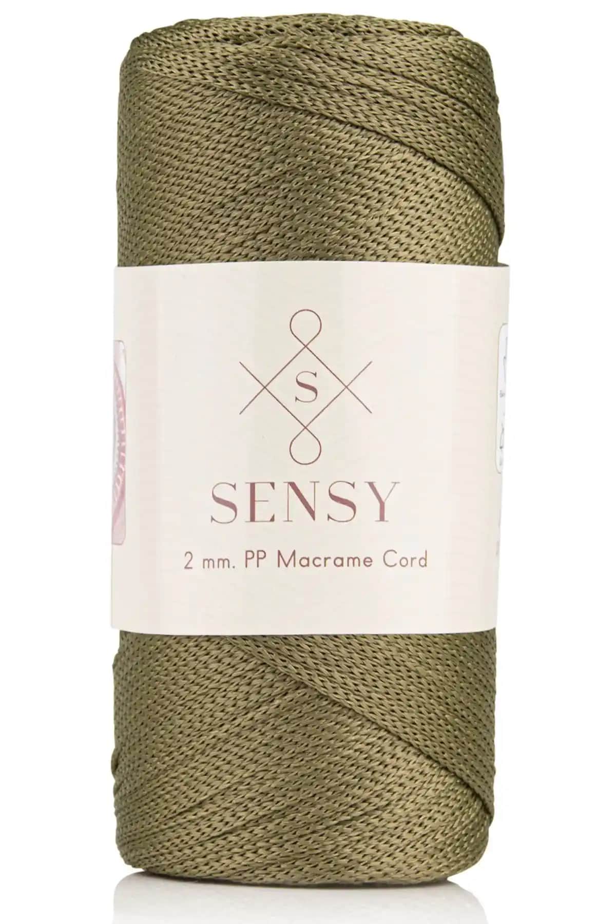 SENSY 2 Mm Polyester Makrome İpi Haki - Dayanıklı ve Estetik El Sanatları Malzemesi