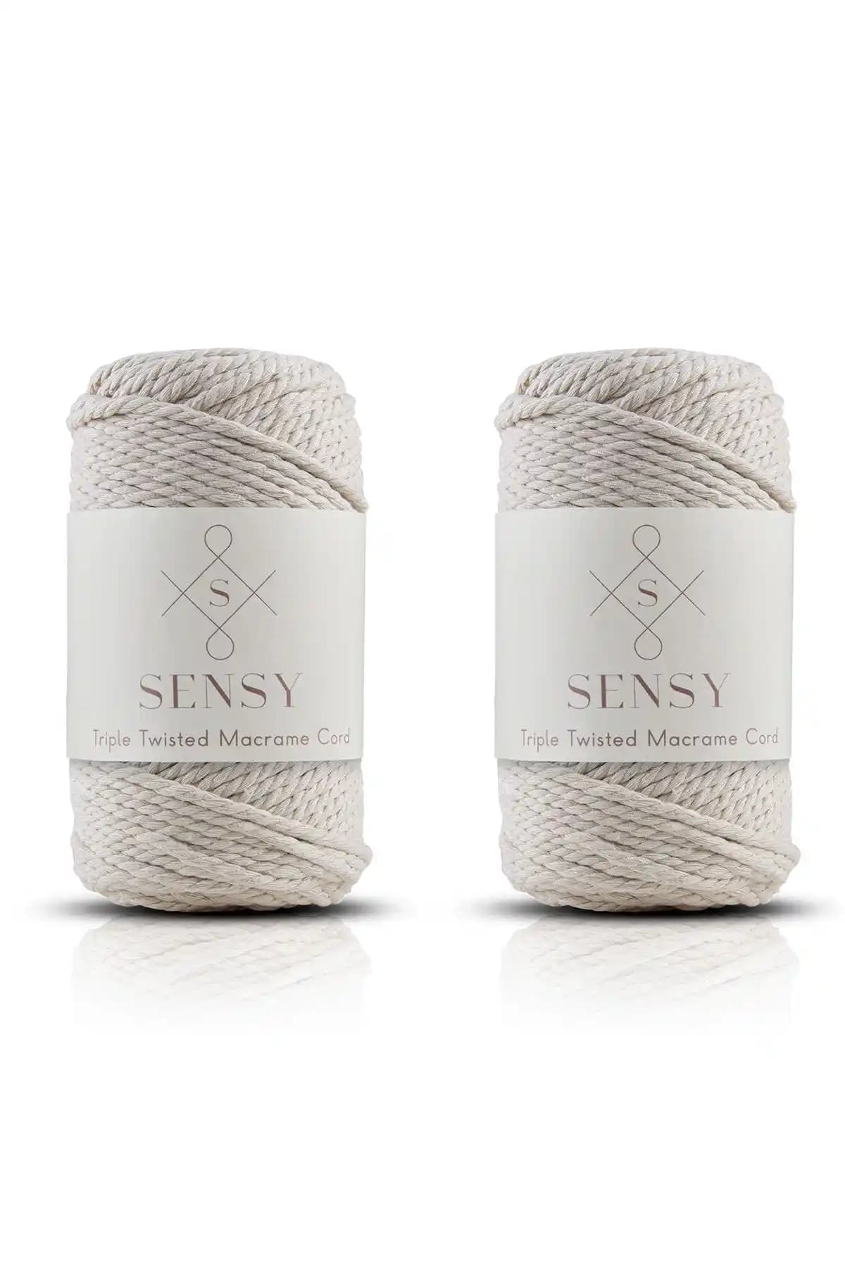 SENSY Premium 3 Büküm Pamuk Makrome İpi: Dayanıklı ve Estetik Dekorasyon Malzemesi