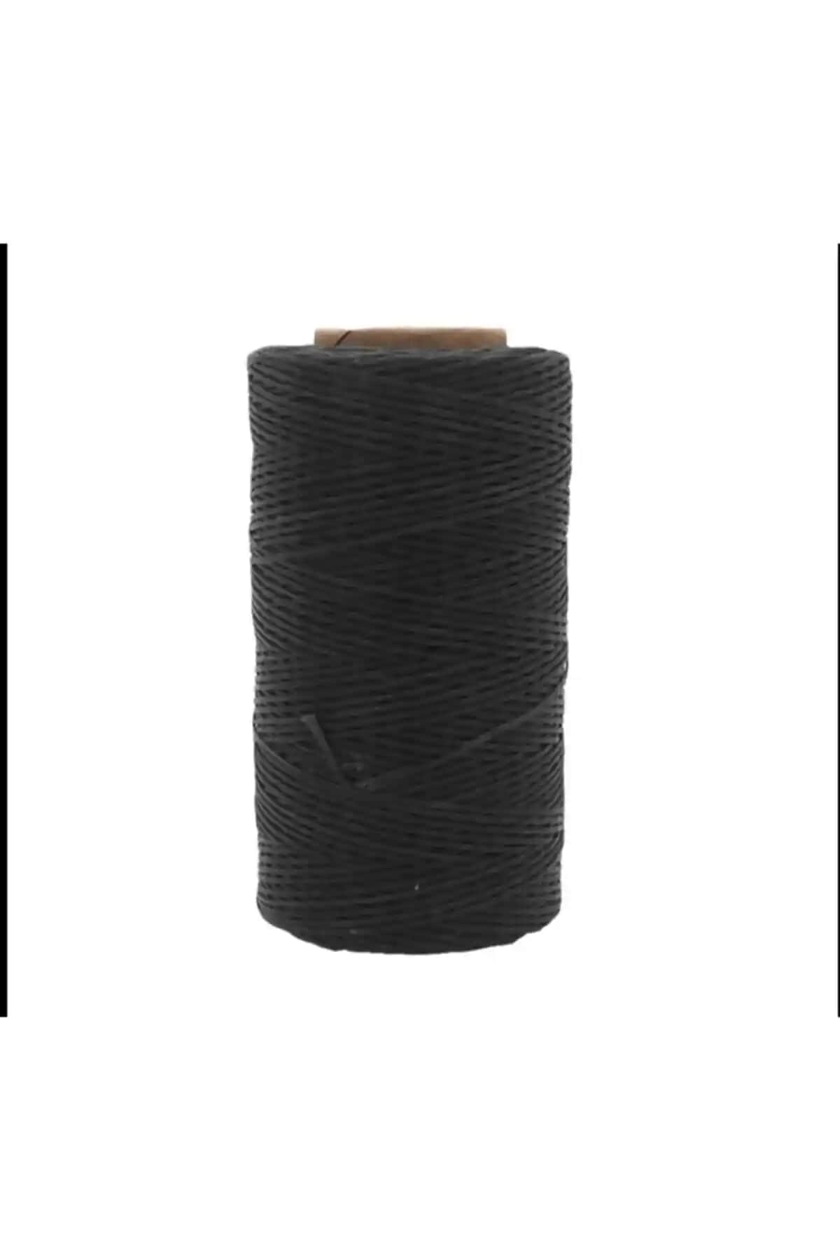 SİM 1 Milim Mumlu Saraç Deri İp Bobin 100 Metre Estetik ve Dayanıklı Dikiş İpi