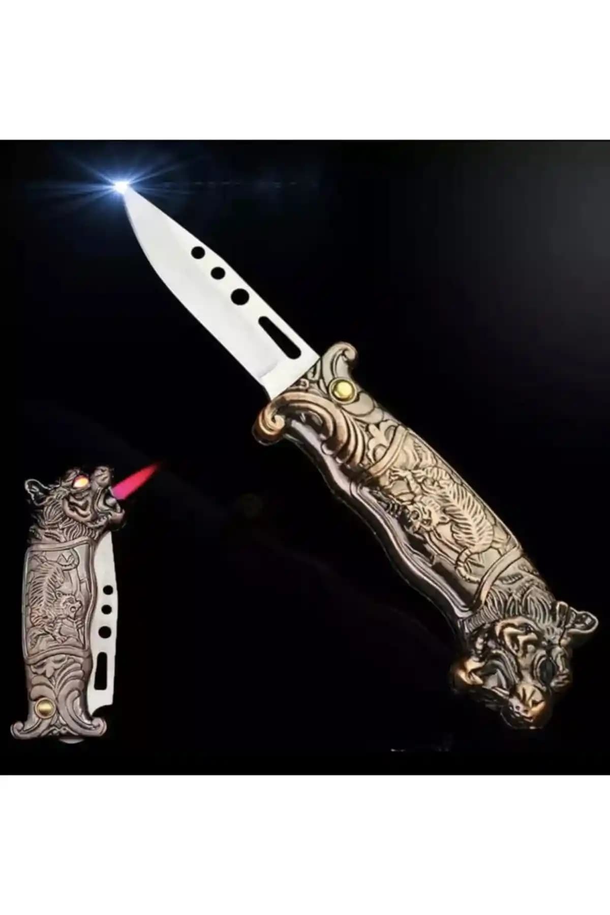 Techmarketi Kaplan Figürlü Çakı Çakmak: Çok Fonksiyonlu Tasarım ve Günlük Kullanım İçin Ideal