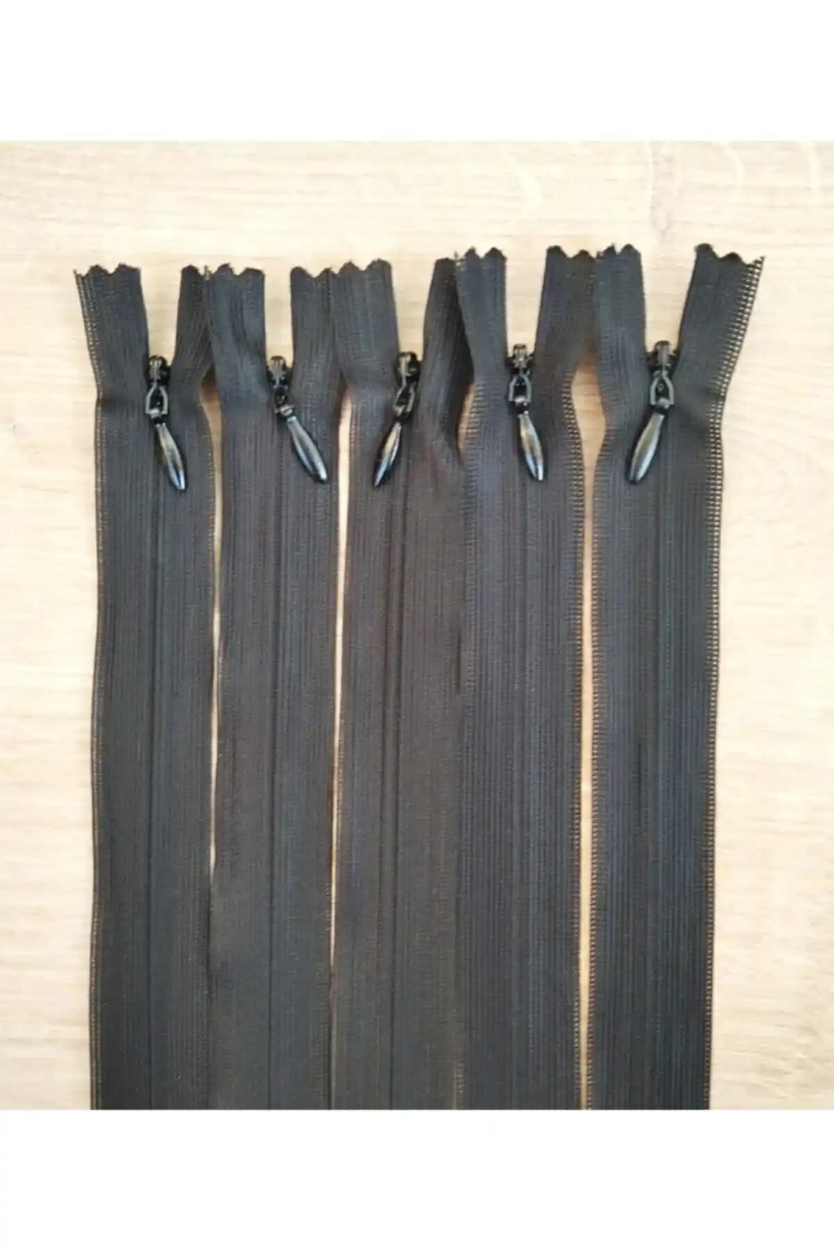 TıkTık AL Siyah Gizli Fermuar 40 Cm 5 Adet - Çok Yönlü ve Dayanıklı Kullanım İçin