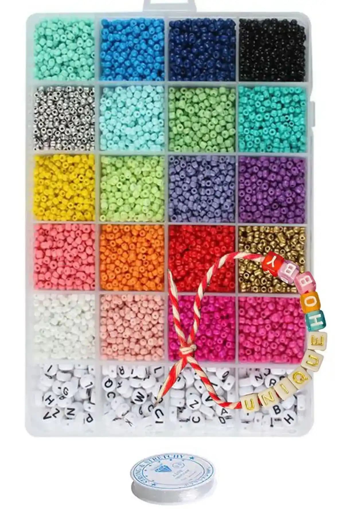 Türk Malı Kutulu Boncuktan Bileklik Yapma Seti ile Yaratıcı Takılar Tasarla