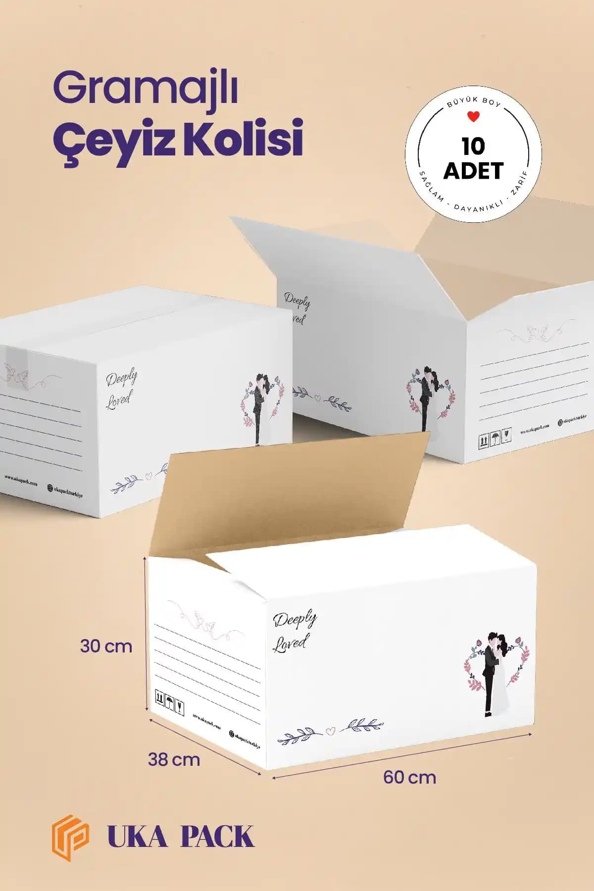 UKAPACK Gramajlı Gelin Çeyiz Kolisi Kutusu: Dayanıklı ve Şık Saklama Çözümü