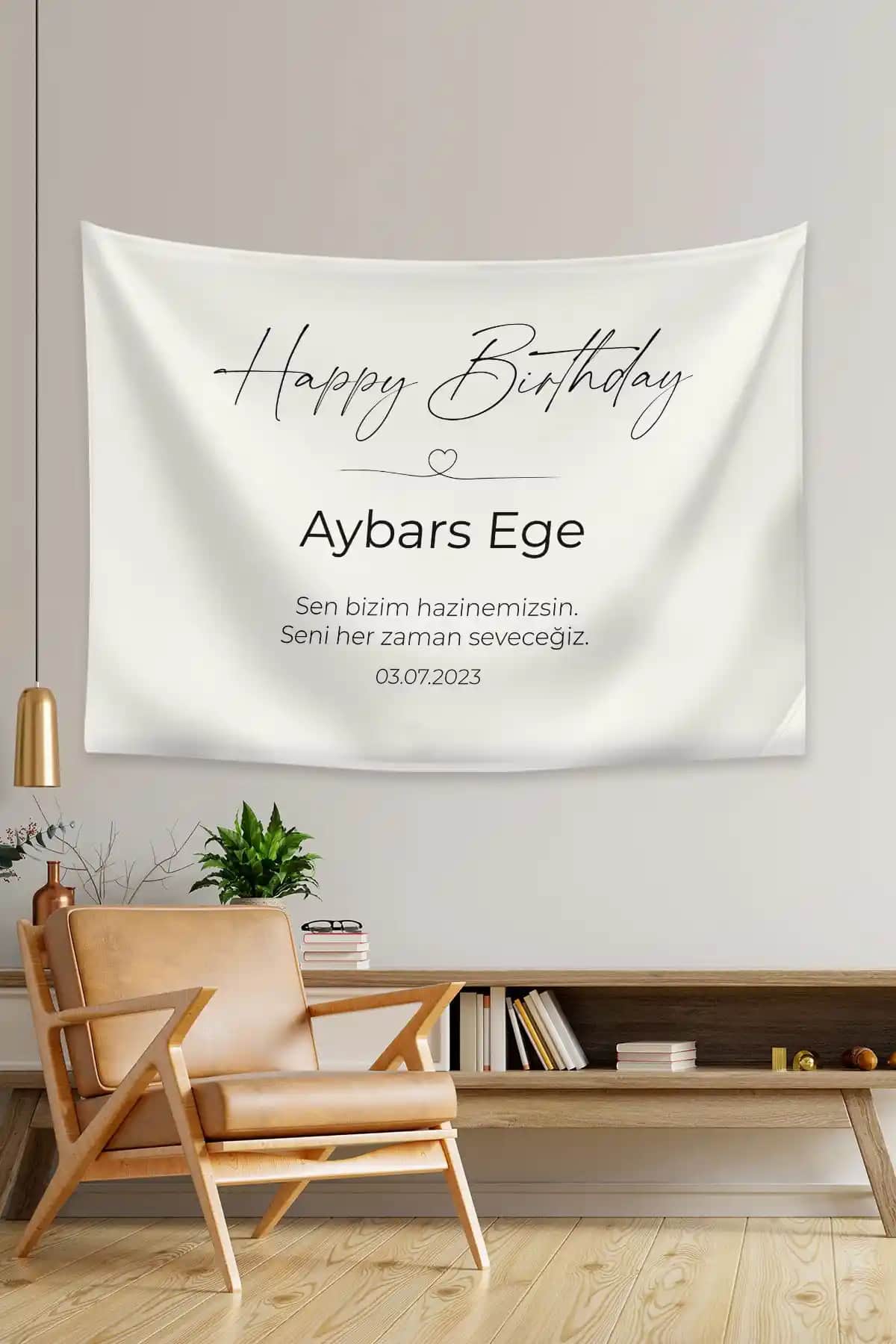 Vagonik Kişiye Özel Doğum Günü Duvar Örtüsü Estetik ve Kaliteli Tasarım