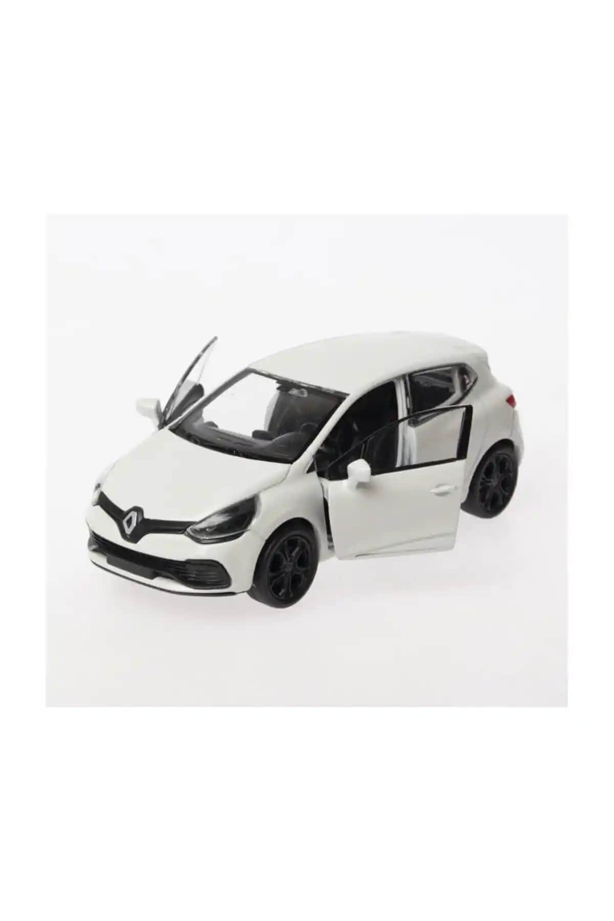 WELLY 1:36 Ölçek Renault Clio RS Beyaz Detaylı Diecast Koleksiyon Modeli