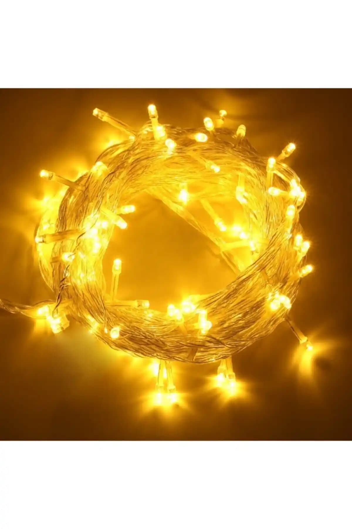 Winesso 100 LED'li fisihli dekoratif ışık 10 metre sıcak günışığı tonunda iç ve dış mekan kullanımı