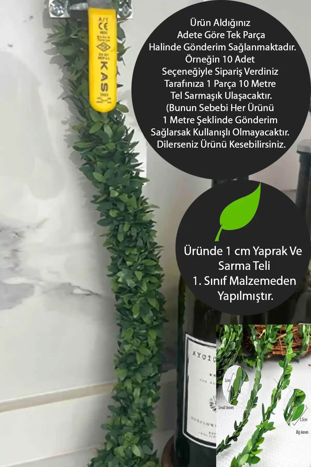 Yapay Yaprak Şeridi ile Dekorasyon ve Organize Çözümleri Sunan Çok Amaçlı Ürün