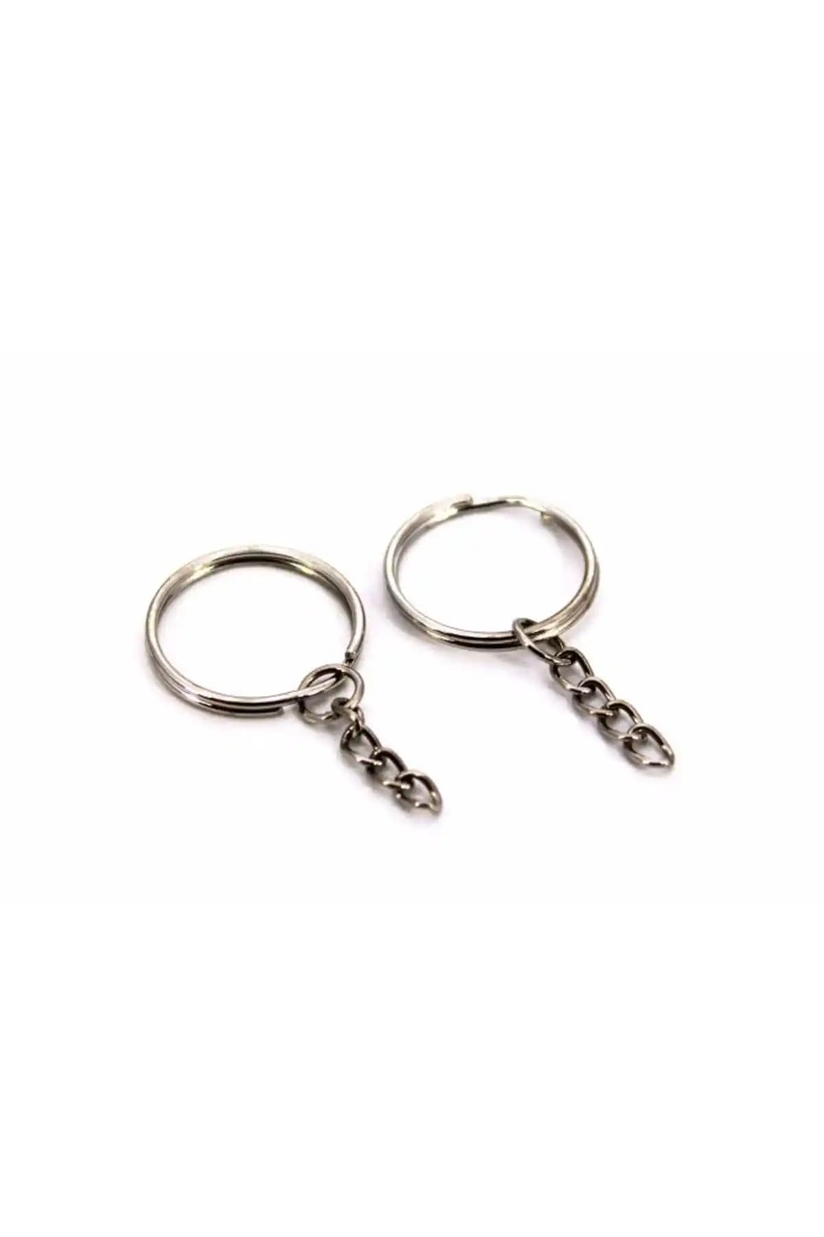 YFHobi 10'lu Nikel Kaplama Zincirli Anahtarlık Halkası - Dayanıklı ve Şık Aksesuar