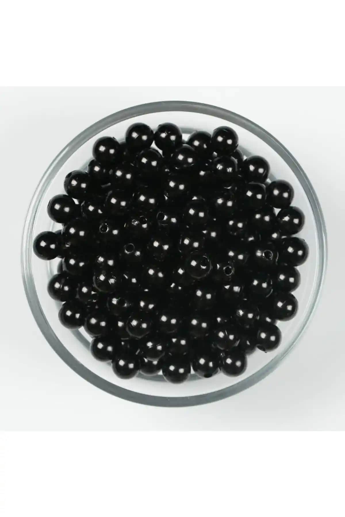 YFHOBİ Siyah İnci Boncuk Seti 25 Gram Takı ve El İşi Projeleri İçin Uygun