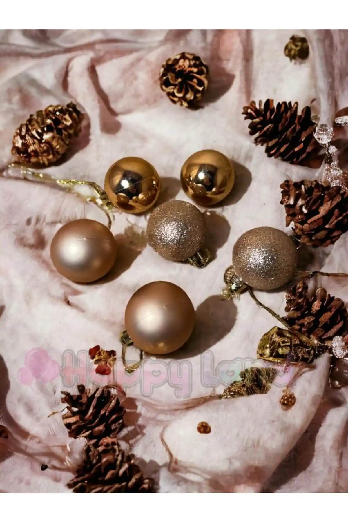 Yılbaşı Ağacı Süsü 6'lı Rose Gold Toplar Modern ve Şık Dekorasyon Seçeneği