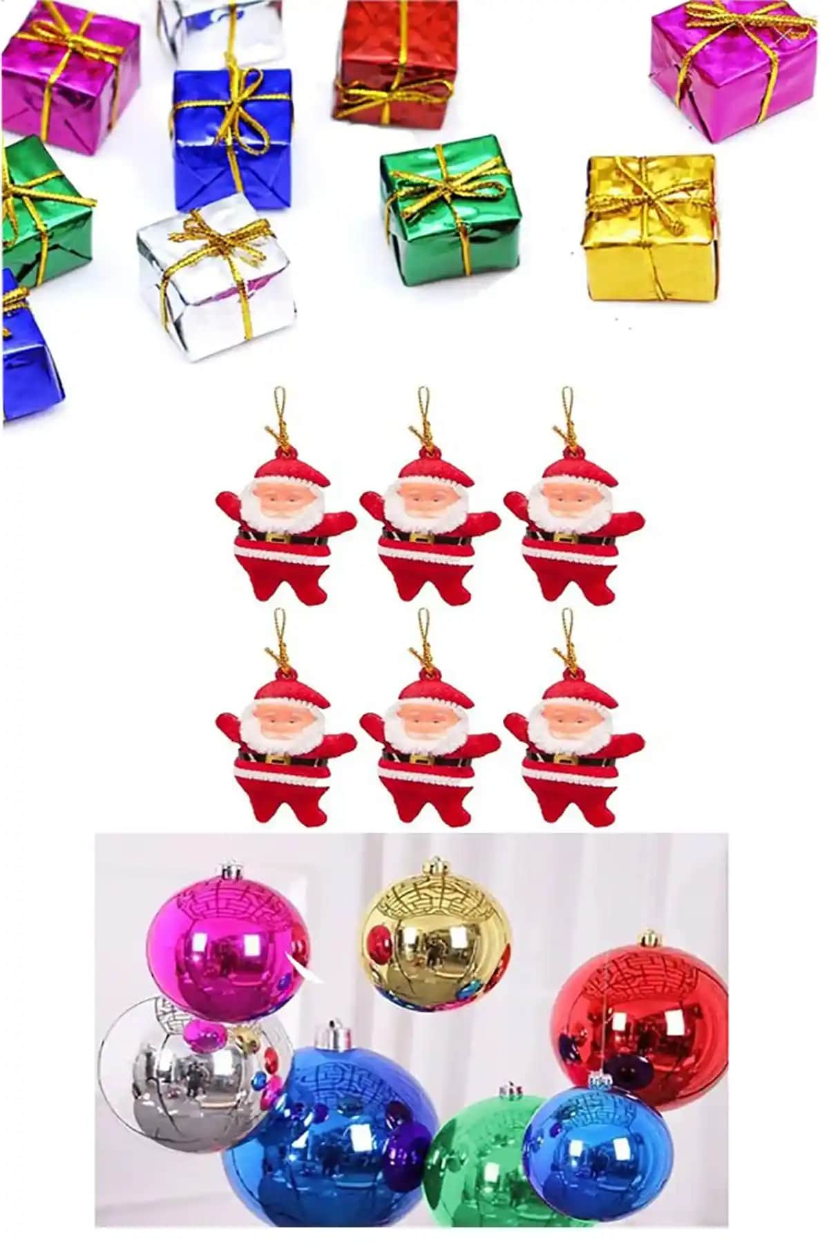 Yılbaşı Dekorasyonu İçin 18 Parçalık Süs Seti ile Evini Şenlendir