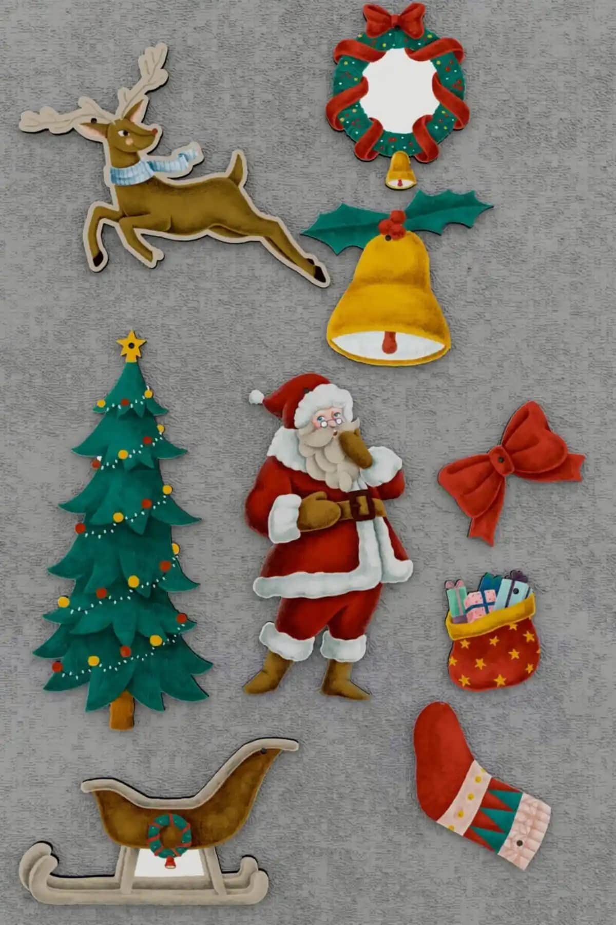 Yılbaşı İçin Ahşap Ağaç ve Duvar Süsü Seti: Doğal ve Şık Dekorasyon Seçenekleri