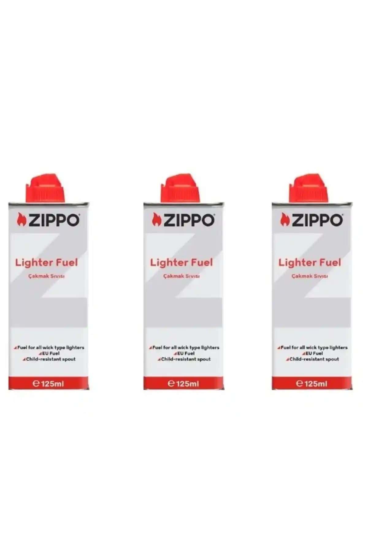 Zippo 3 Adet 125 ml Çakmak Benzini Seti Güvenilir ve Yüksek Kalite Yakıt Seçeneği