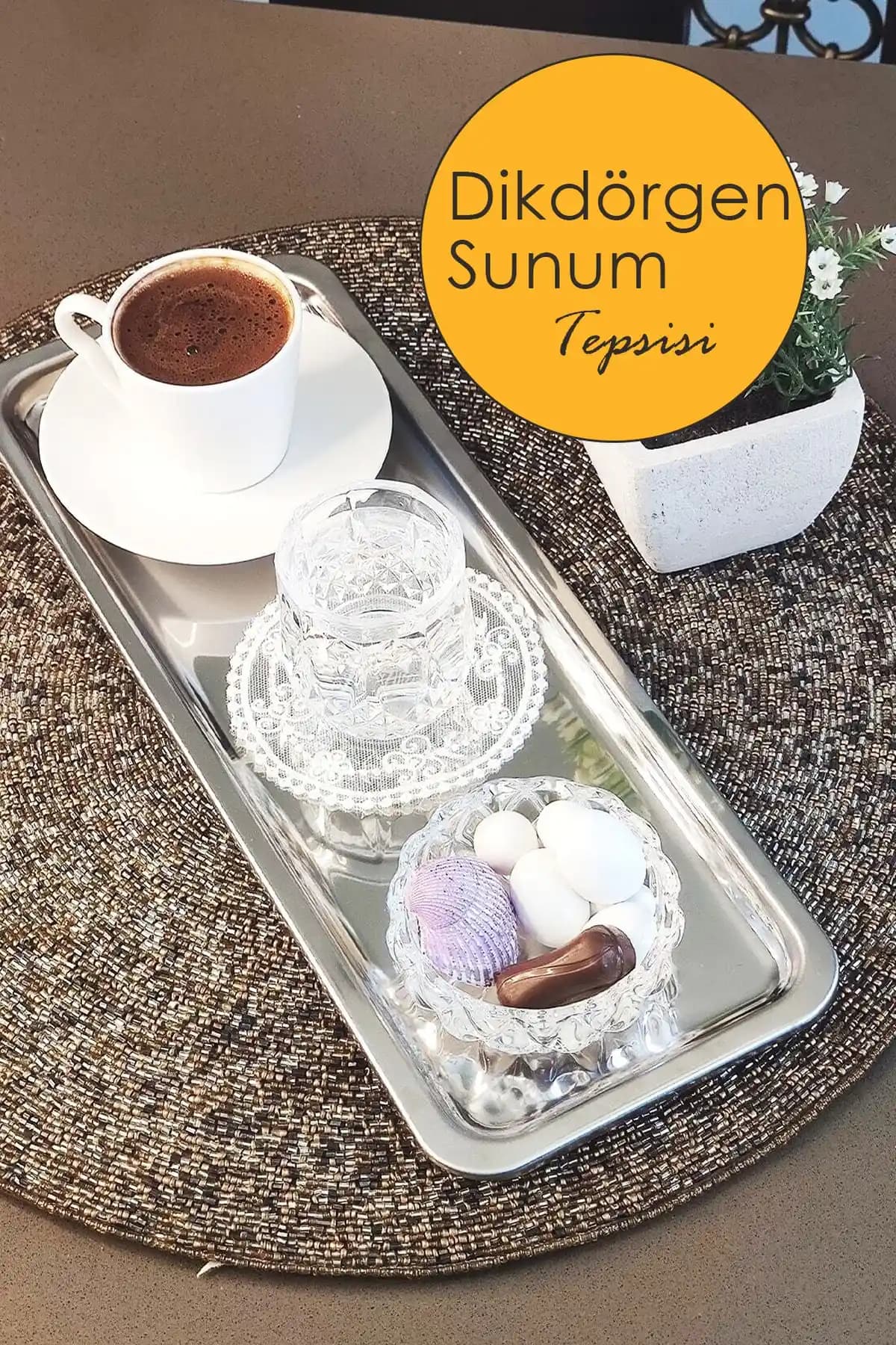 Anadolu Saray Paslanmaz Çelik Dikdörgen Sunum Tepsisi Modern ve Dayanıklı Tasarım