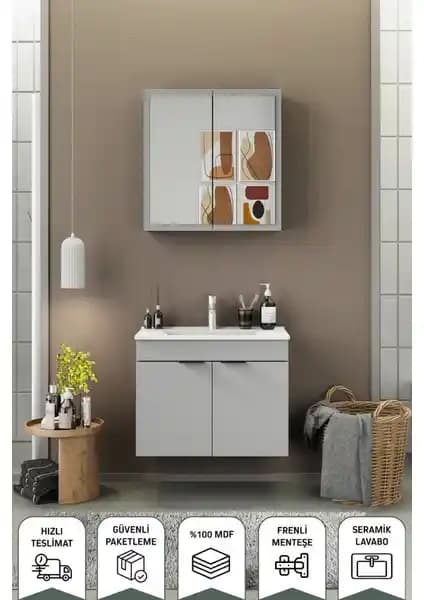 Biani Fix Loft 85 Cm Banyo Dolabı Modern Tasarım ve Dayanıklı Malzeme Özellikleriyle