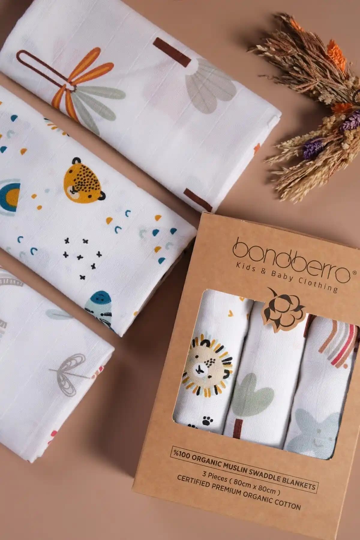 Bondberro Çok Amaçlı Müslin Örtü ve Battaniye Seti: Şık ve Fonksiyonel Tasarım