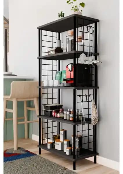 Çok Amaçlı 5 Raflı Metal Organizer Dolap: Dayanıklı ve Estetik Çözüm