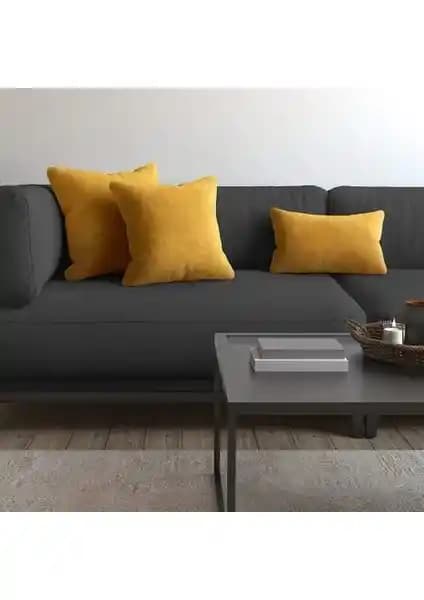 Demor Home Soft Serisi Bal Peteği Sarısı Kırlent ve Yastık Kılıfı: Şıklık ve Konforun Buluşması