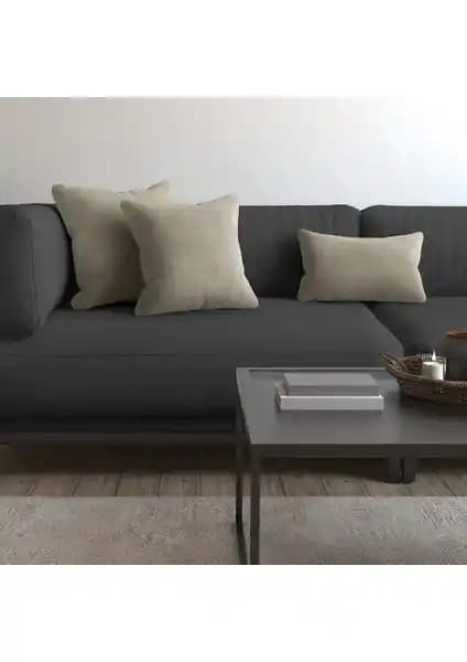 Demor Home Soft Serisi Sis Bulutu Rengi Kırlent ve Yastık Kılıfı 45x45 cm Şık ve Dayanıklı Tasarım