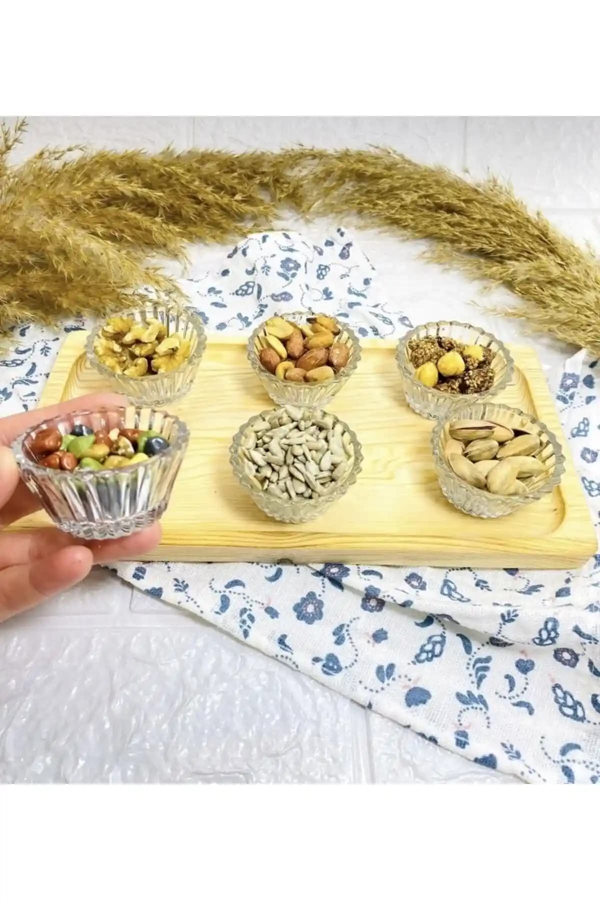 DİBA AVM Mini Cam Reçellik ve Kahve Yanı Kasesi Şık ve Çok Yönlü Sunum Seti