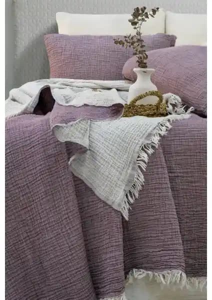 Dokubba Müslin Yatak Örtüsü Doğal ve Şık Tasarımıyla Yatak Odanıza Zarif Dokunuş