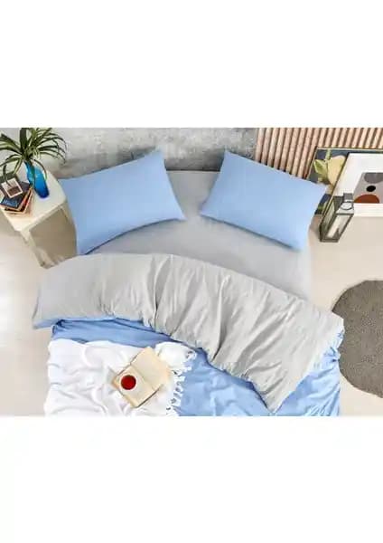 Ephemeris Çift Kişilik Polycotton Nevresim Takımı Gri Modern ve Dayanıklı Tasarım