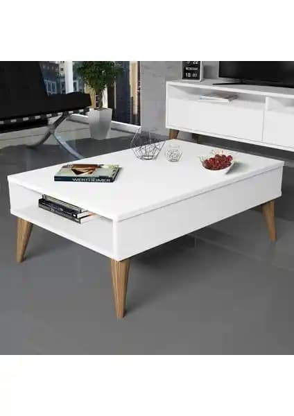 Evdo Best Orta Sehpa Beyaz - Modern Tasarım ve Dayanıklı Malzeme Özellikleri