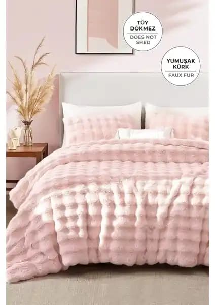 Evlen Home Collection Kürk Yorgan ve Yatak Seti: Şık ve Konforlu Tek Kişilik Uyku Seti