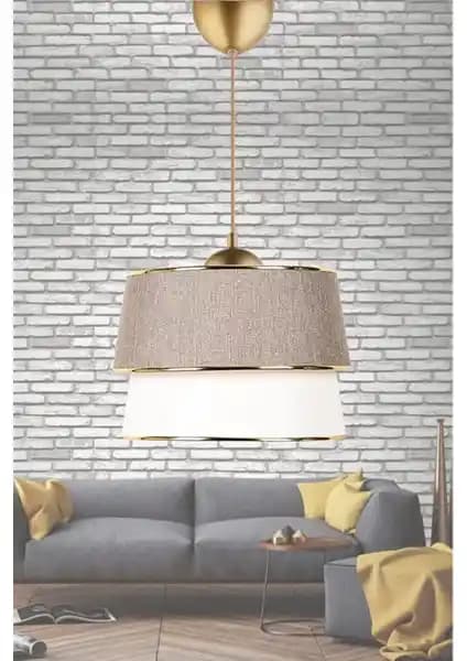 Evlight Star Tekli Sarkıt Hasır Krem Avize ile Modern ve Şık İç Mekan Dekorasyonu