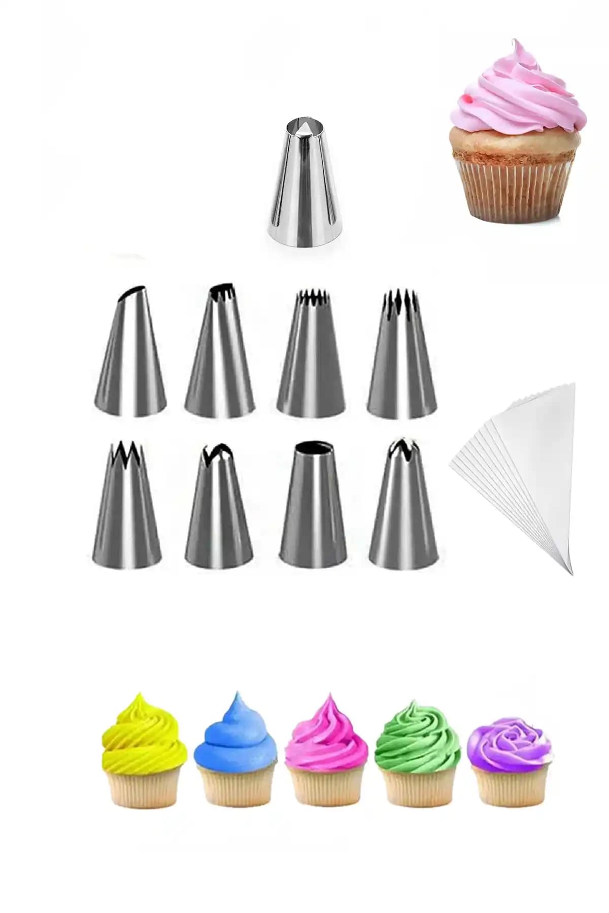 Factorial Krema Sıkma Torbası Seti: Çok Amaçlı Profesyonel Süsleme ve Pastacılık Aracı