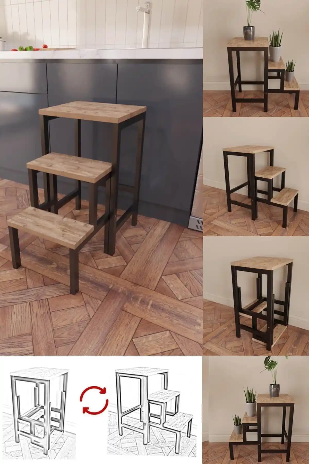 Fahrettin Küçük Çok Amaçlı Katlanır Merdiven Modern ve Dayanıklı Tasarım Özellikleriyle