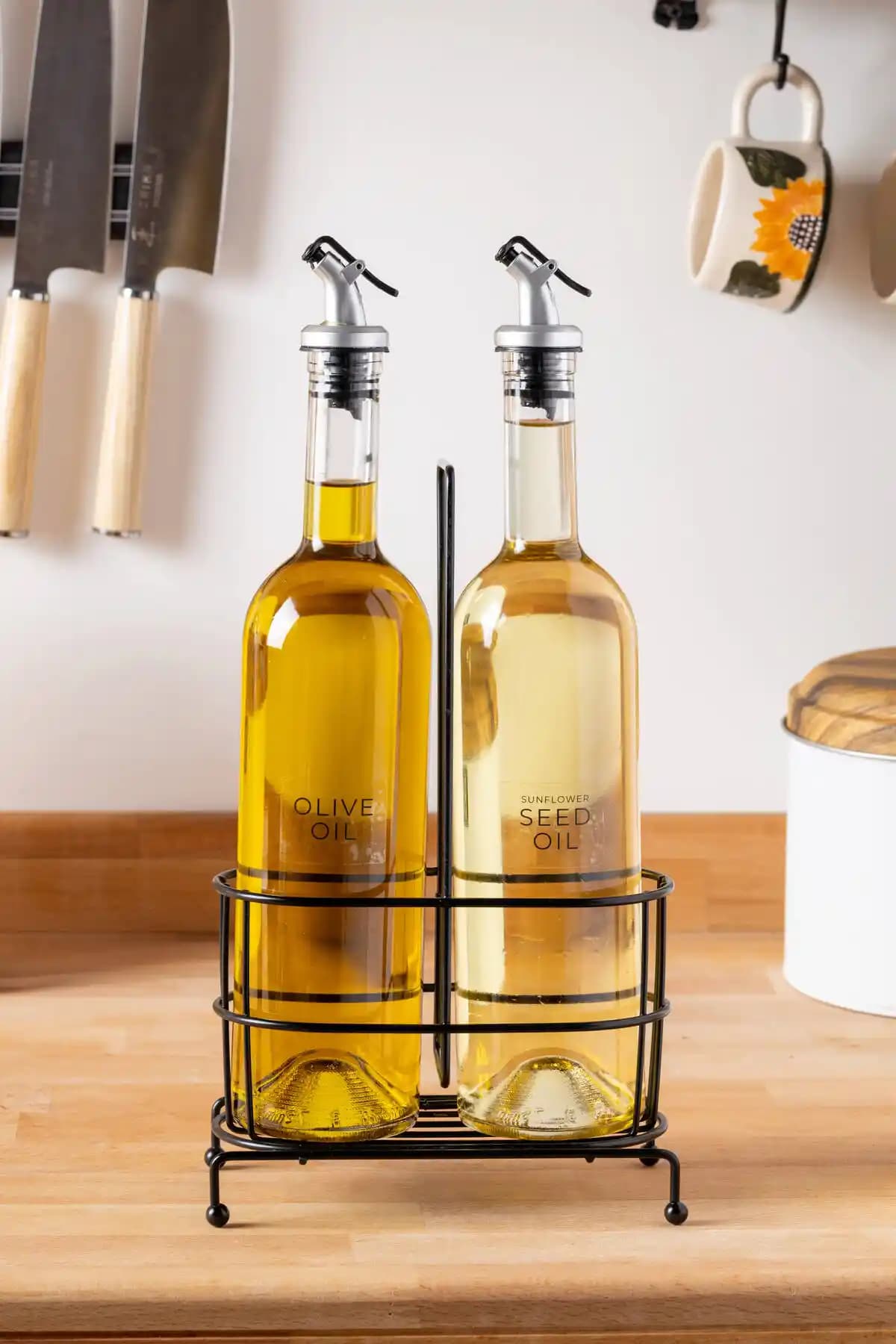 FH Finehome Cremma 2'li Standlı Yağlık Siyah Modern ve Şık Mutfak Dekorasyonu İçin Uygun