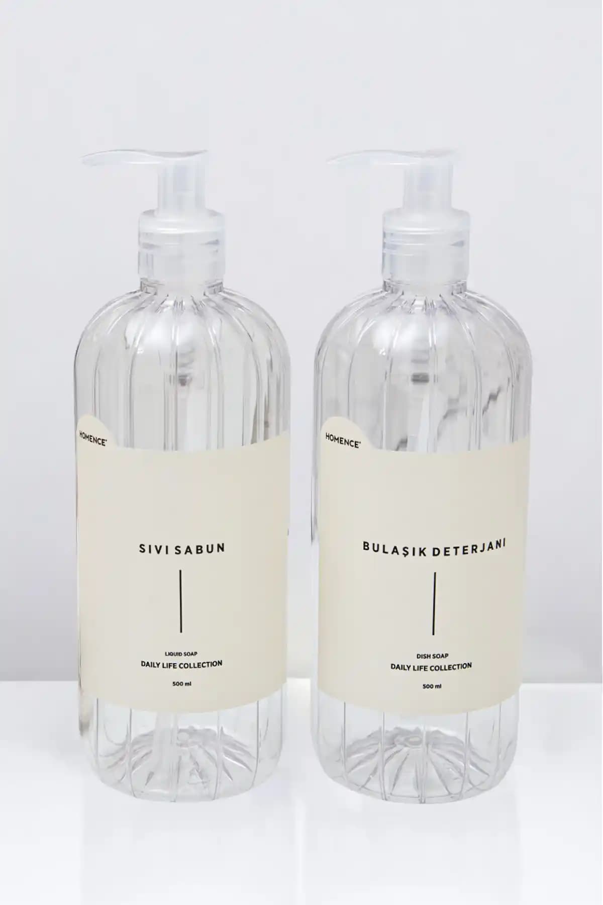 Homence 2'li Bulaşık Deterjanı ve Sıvı Sabun Seti Modern ve Şık Tasarımıyla Kullanım Kolaylığı Sağlar