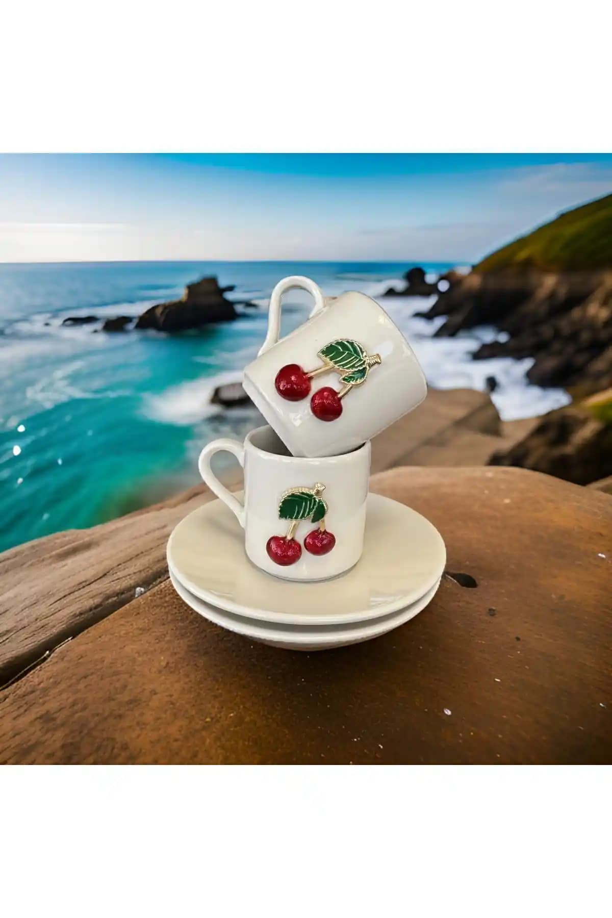 İlbay Çini Takı 2 Kişilik Porselen Türk Kahvesi Fincanı Seti Estetik ve İşlevselliğin Buluşması