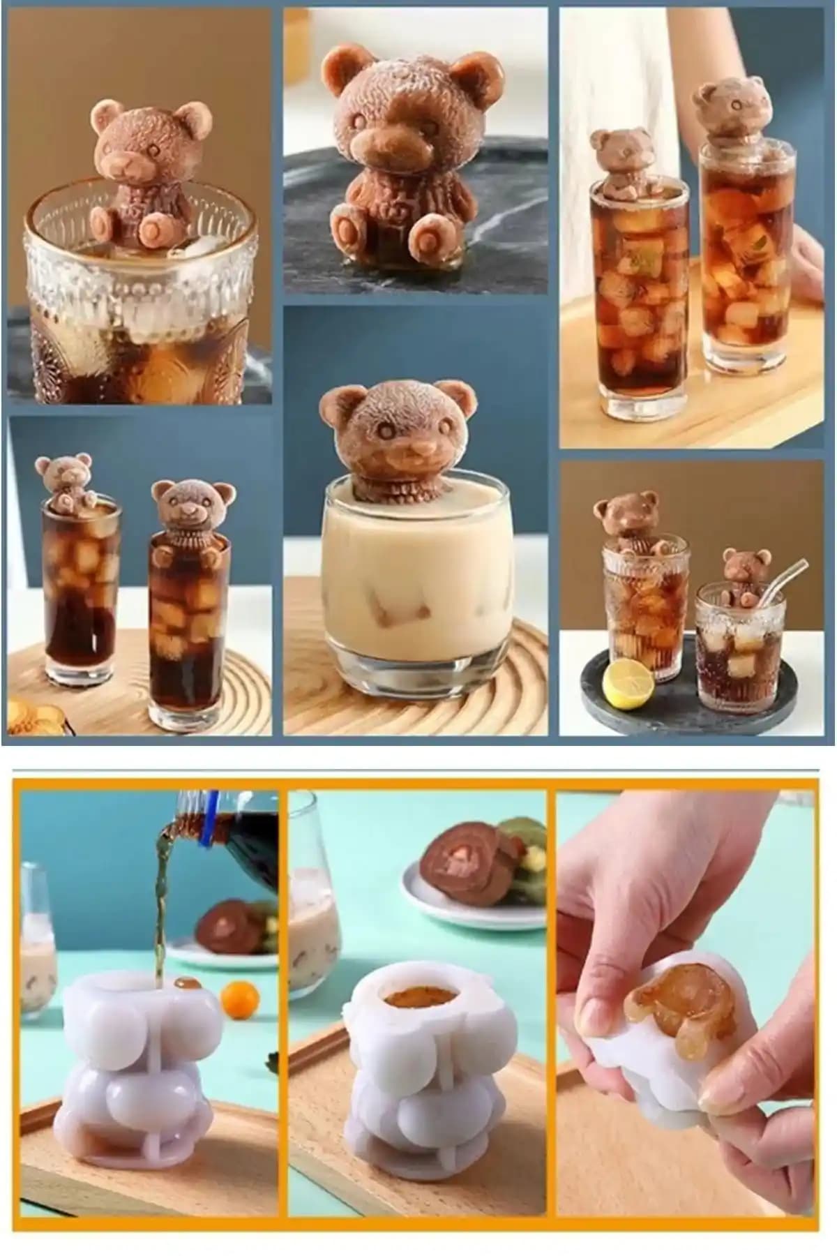 Kaşbaşı Home Silikon Ayı Şekilli Buz Kalıbı: Eğlenceli ve Pratik Mutfak Aksesuarı