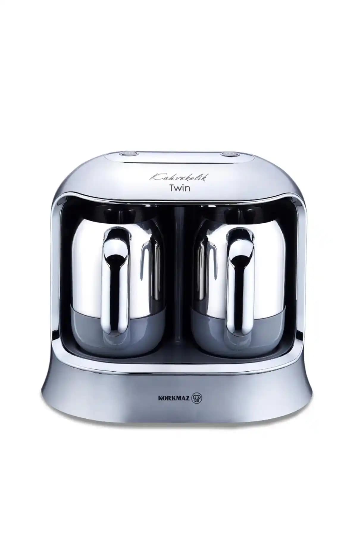 KORKMAZ 861-06 Kahvekolik Twın İnox Kahve Makinesi Modern ve Dayanıklı Tasarım