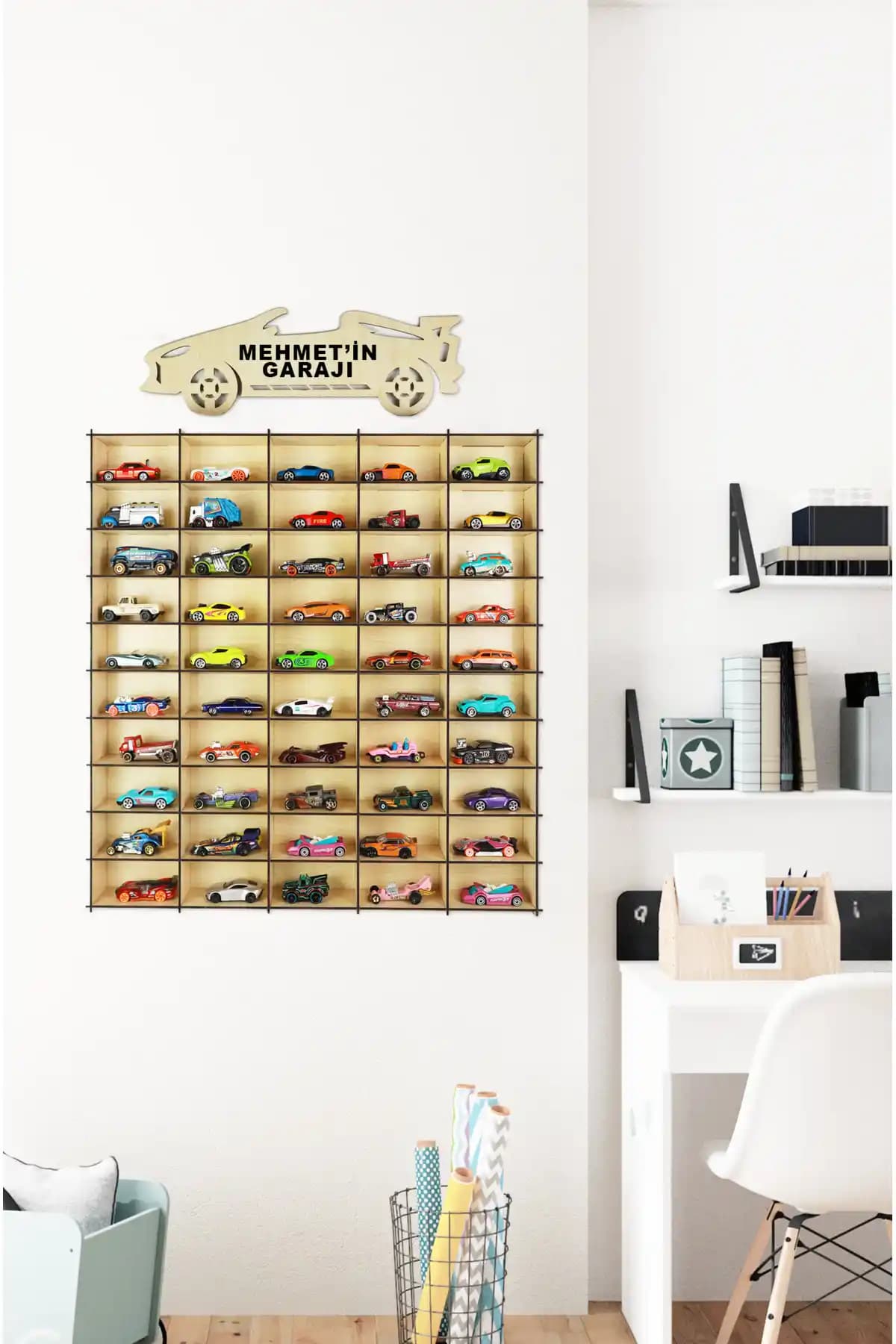 KutuTR Oyuncak Araba Rafı: Çocuklar ve Koleksiyoncular İçin Estetik ve Fonksiyonel Saklama Çözümü