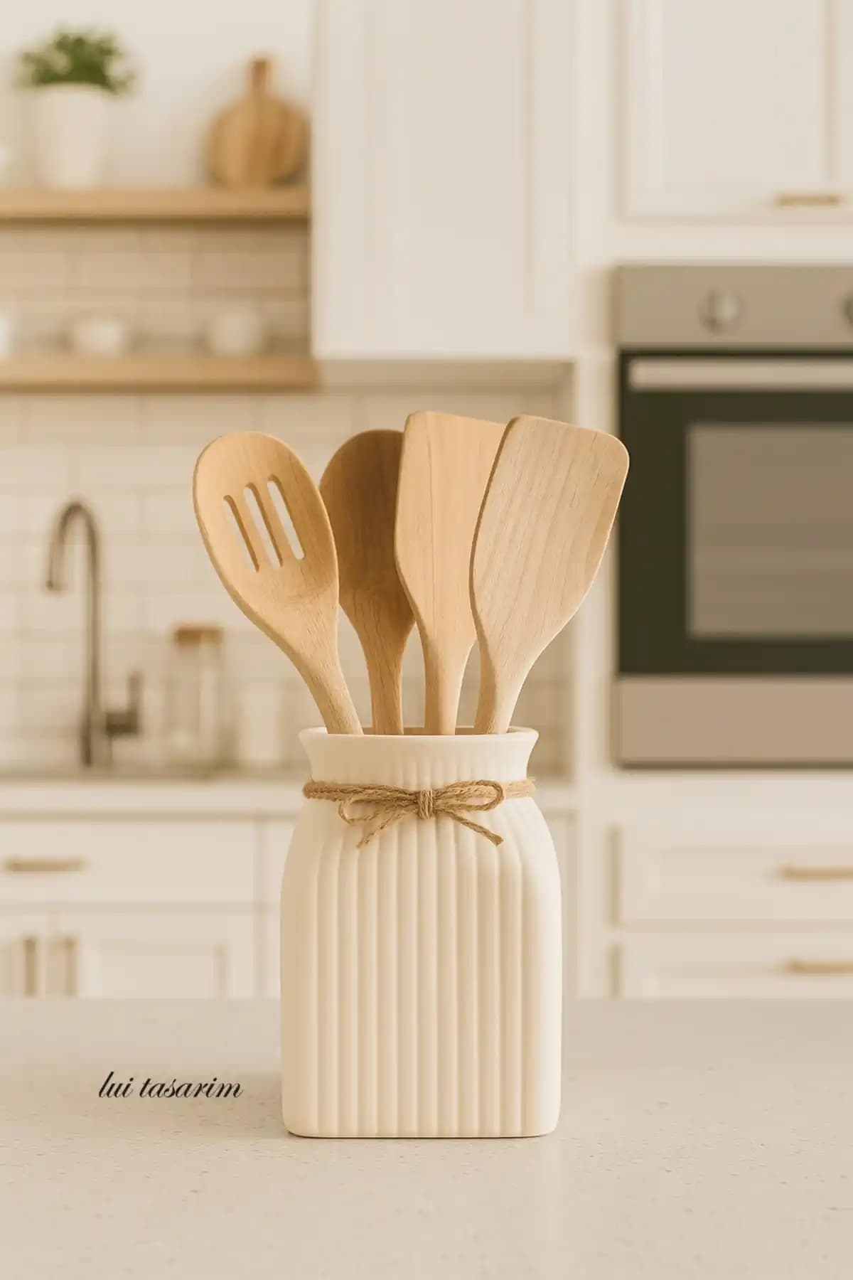 Lui Tasarım Seramik Kaşıklık Modern ve Şık Mutfak Dekorasyonuna Zarif Bir Dokunuş