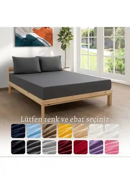 MODELHOME Pamuklu Nevresim Takımı Antrasit Renk Modern ve Dayanıklı Tasarım